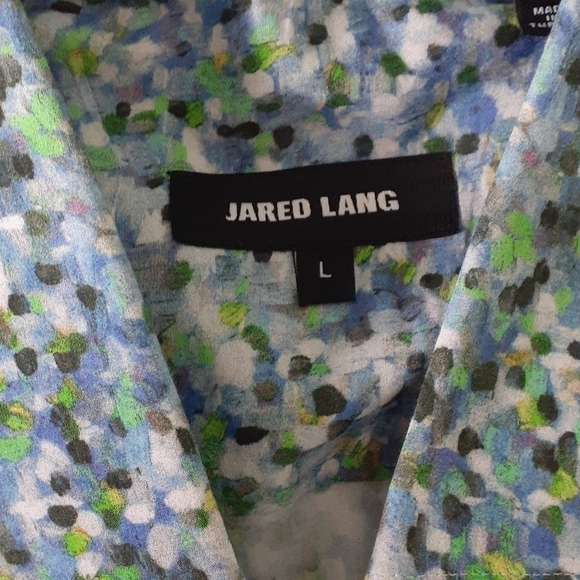 Jared Lang Pastel Watermark Regular Fit Long Sleeve Shirt Size L - Picture 8 of 13